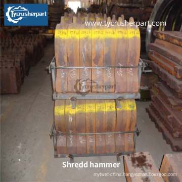 High Manganese Steel Stone Crusher Shredder Hammer